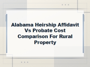 Alabama Probate Vs. Heirship Affidavit Cost Guide